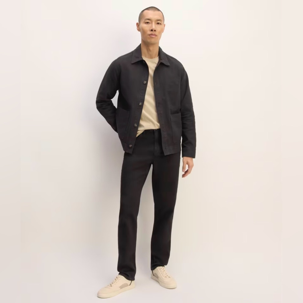 Everlane Men Jeans Black 40x32 The Organic Taper Relax Low Stretch